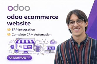develop odoo ecommerce website, erp integration and complete CRM automation
