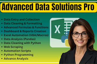 help you in advance excel , tableau ,spss , jamovi and python data tasks