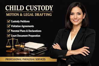draft child custody motion petition legal drafting court documents paralegal
