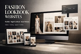 fashion clothing website with digital lookbook portfolio website design