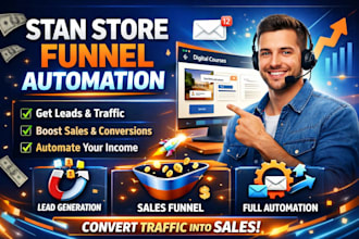 create stan store funnel automation leads traffic conversion sales growth system