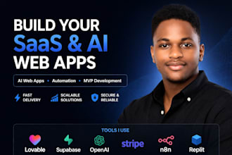 build lovable ai, supabase, bolt, base44, saas apps with replit  n8n automation