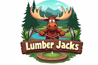 design high quality lumber jacks logo