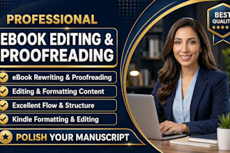 ghostwrite ebook, proofread and edit as copyediting