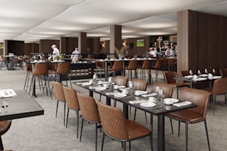renew 3d virtual golf simulator shelving and setup, golf furniture, bar interior