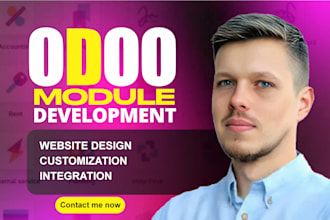 do odoo module development, website design, customization, integration