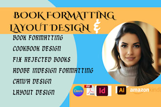 book formatting, cookbook design, fix rejected books, journal, adobe indesign