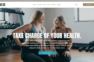 build fitness website gym yoga personal trainer workout sports wordpress website