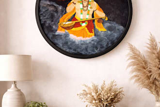 make handcrafted spiritual paintings of gods and goddesses