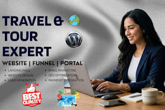 design travel and tour agency booking website generate leads travel sales funnel