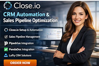 setup close io crm automation sales pipeline pipedrive pandadoc integrationlofty