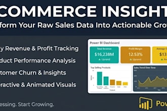 design a professional e commerce sales dashboard in power bi