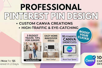 design professional pinterest pins and social media posts