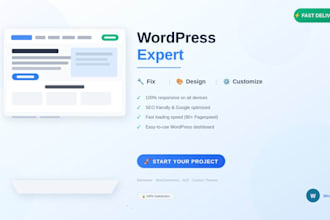 build and customize wordpress website