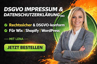 create gdpr wordpress impressum elementor website wix, shopify,