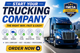 register your trucking company, dot number, mc number, ucr and ifta fast