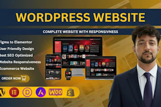build a responsive wordpress site with elementor and woocommerce