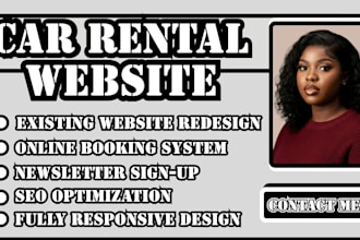 car rental website design, car hire website, car booking website, vehicle rental