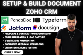 setup document zoho crm panadoc jotform typeform docusign hellosign docuwears