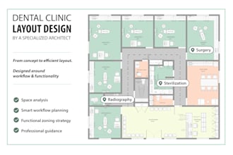 create a high end dental clinic floor plan