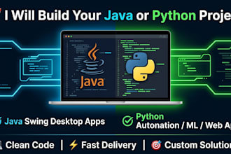 create a java swing desktop application or python project