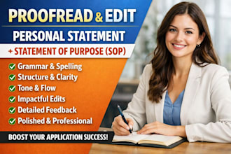 proofread and edit your personal statement and sop
