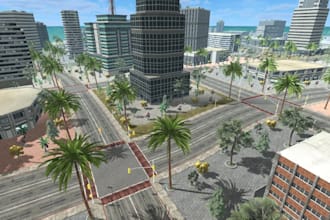 make realistic 3d roblox game map city environment game asset model in blender