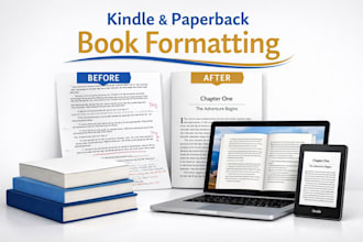 do book formatting for fiction and non fiction book for amazon KDP