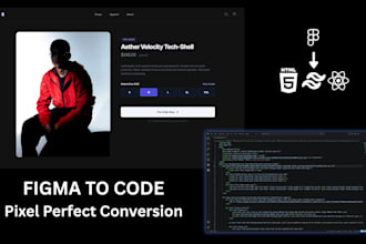 convert figma to react, tailwind CSS, or HTML CSS