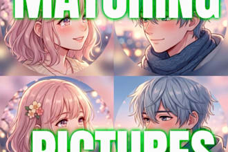 create matching ai anime profile pictures for couples