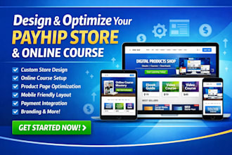 design setup or uptimize your payhip store online course