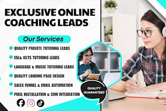 generate quality online tutoring leads elearning tutor leads online course leads