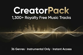 give you 1300 royalty free music tracks across 36 genres