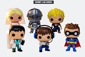 design custom 3d funko pop chibi figurine stl model sculpture for 3d printing