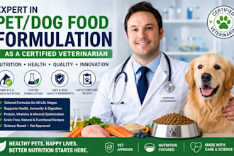 do pet or dog food formulation as a certified veterinarian