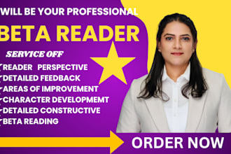 professionally beta reader your literary fiction or horror novel with detailed