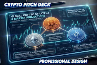 design a professional crypto powerpoint presentation or pitch deck