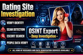do osint dating site investigation, verify identity and scams background check