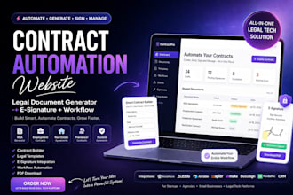create a document automation system legal template website contract automation