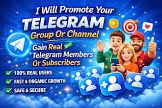 do telegram promotion, organic telegram marketing increase telegram members