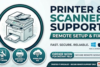 fix printer errors, setup wireless printer, and troubleshoot IT issues