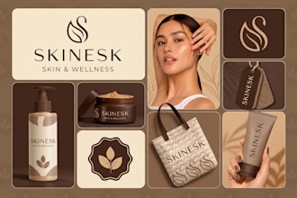 design a business logo, brand identity with branding kit