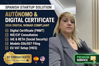 handle your spanish autonomo registration and digital certificate setup