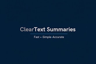 clear summaries from long texts and documents