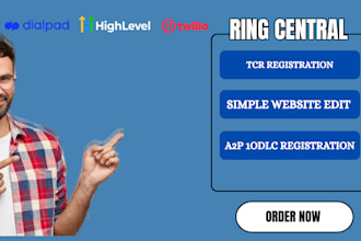 do ringcentral a2p 10dlc tcr registration and website compliance setup