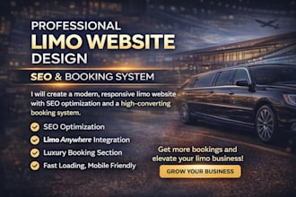 create limo website with SEO and limo anywhere integration