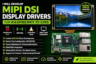 develop mipi dsi display drivers for raspberry pi cm5 embedded linux