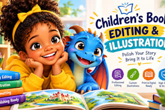 be your children picture book editor, kids storybook illustrator