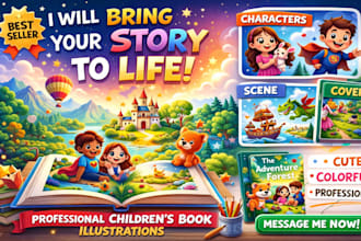 kid storybook illustrator and edit children book