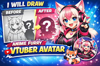 draw anime furry vtuber youtube avatar